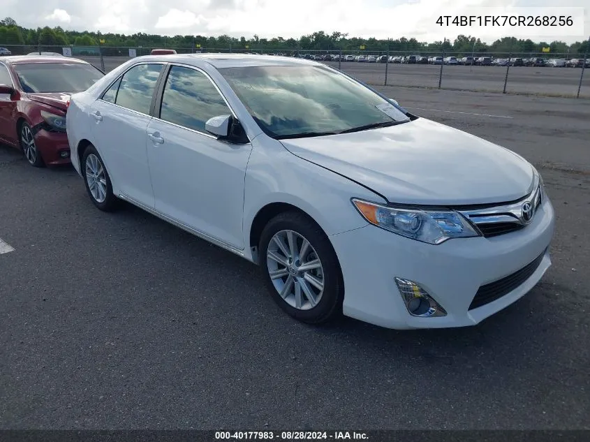 2012 Toyota Camry Xle VIN: 4T4BF1FK7CR268256 Lot: 40177983