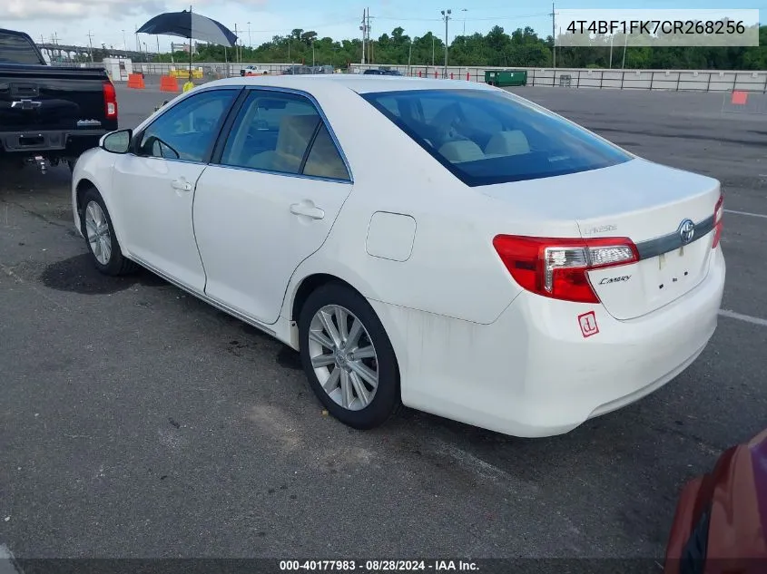 2012 Toyota Camry Xle VIN: 4T4BF1FK7CR268256 Lot: 40177983