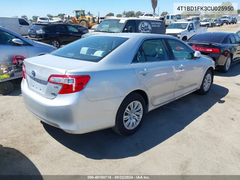 4T1BD1FK3CU025950 2012 Toyota Camry Hybrid Le