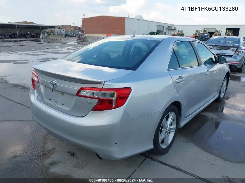 2012 Toyota Camry Se VIN: 4T1BF1FK6CU133280 Lot: 40180755