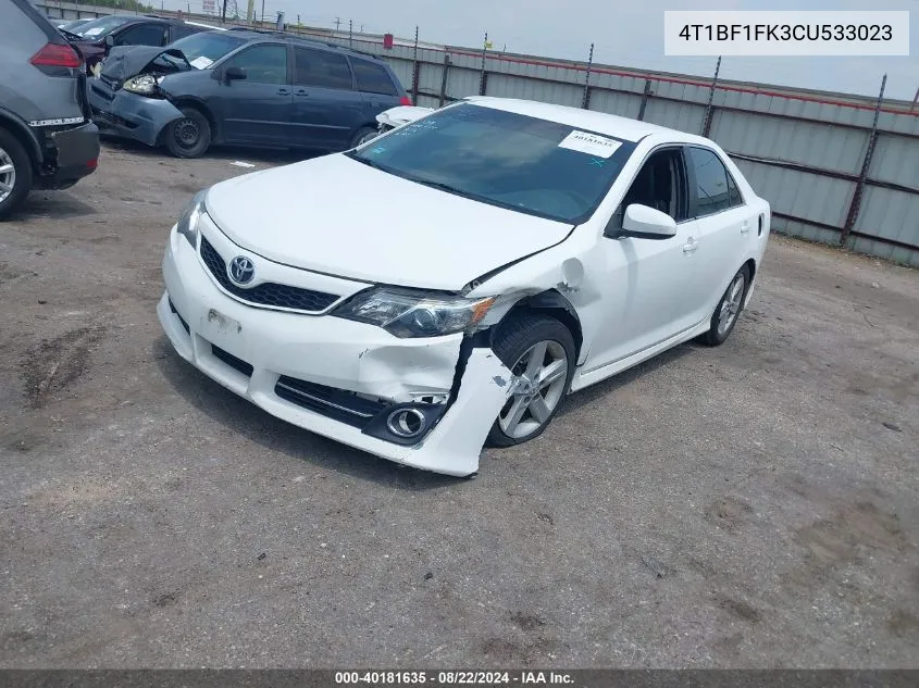 4T1BF1FK3CU533023 2012 Toyota Camry Se