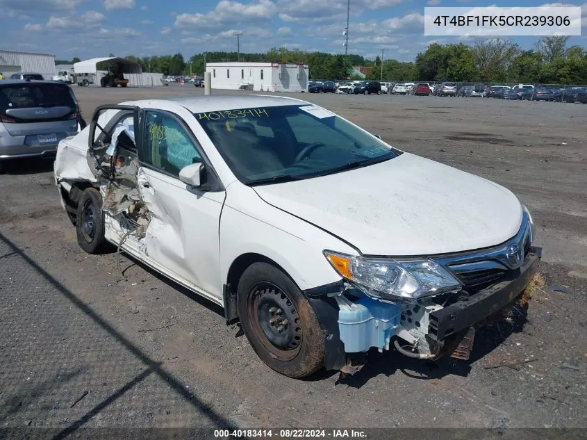 2012 Toyota Camry Le VIN: 4T4BF1FK5CR239306 Lot: 40183414