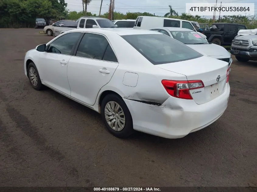 4T1BF1FK9CU536864 2012 Toyota Camry Le