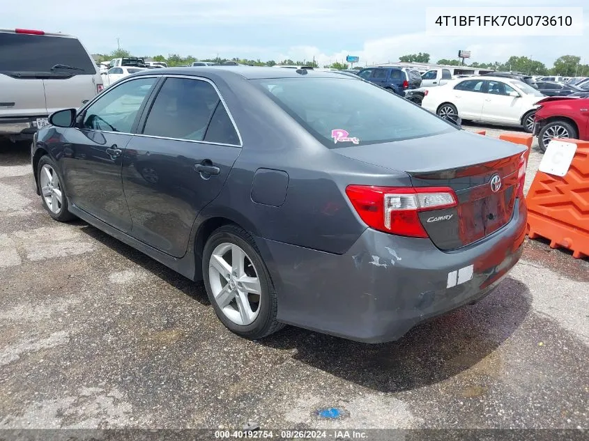 4T1BF1FK7CU073610 2012 Toyota Camry Se