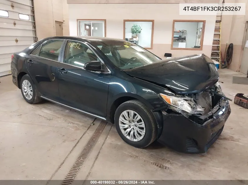 2012 Toyota Camry Le VIN: 4T4BF1FK3CR253267 Lot: 40198032