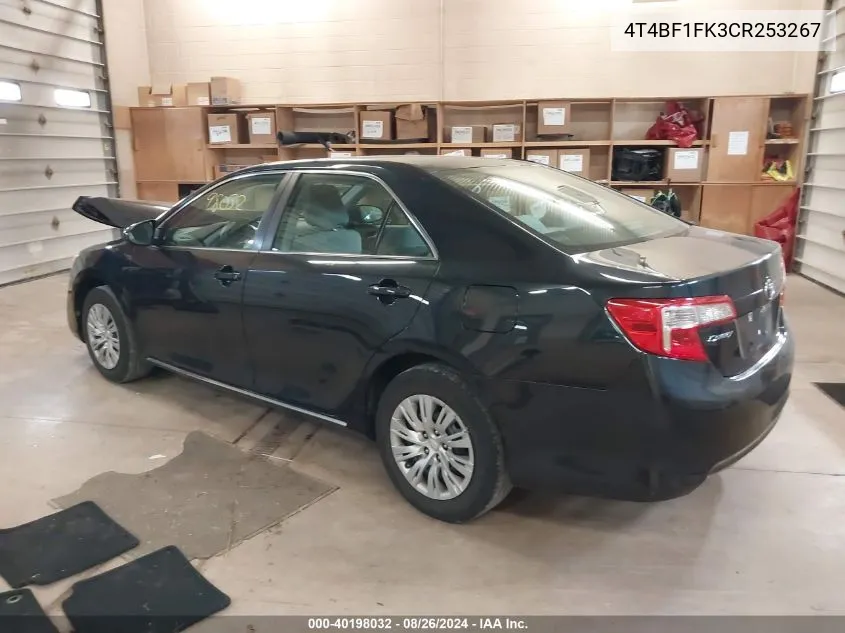 2012 Toyota Camry Le VIN: 4T4BF1FK3CR253267 Lot: 40198032