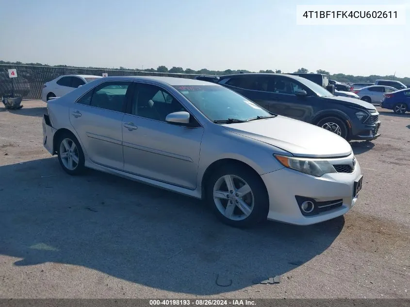 4T1BF1FK4CU602611 2012 Toyota Camry Se