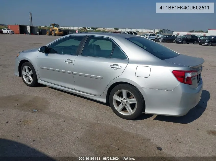 4T1BF1FK4CU602611 2012 Toyota Camry Se