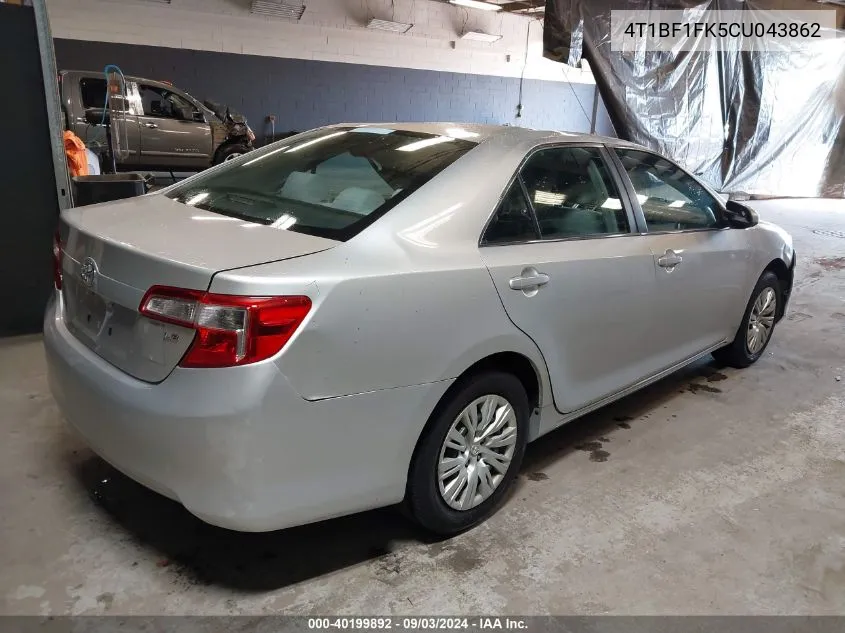 4T1BF1FK5CU043862 2012 Toyota Camry Le