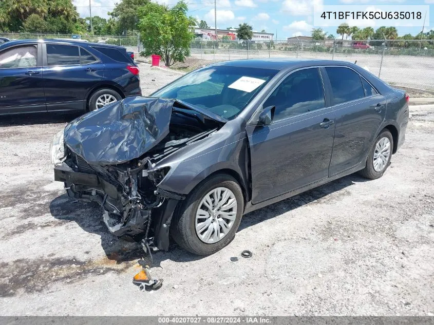 4T1BF1FK5CU635018 2012 Toyota Camry L