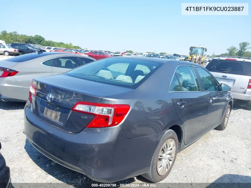 2012 Toyota Camry Le VIN: 4T1BF1FK9CU023887 Lot: 40209798