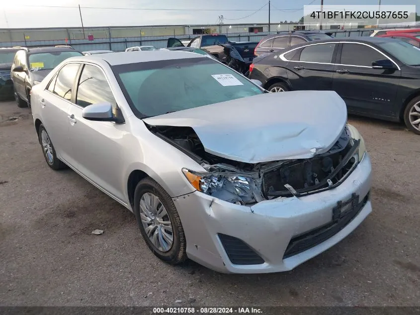 2012 Toyota Camry Le VIN: 4T1BF1FK2CU587655 Lot: 40210758