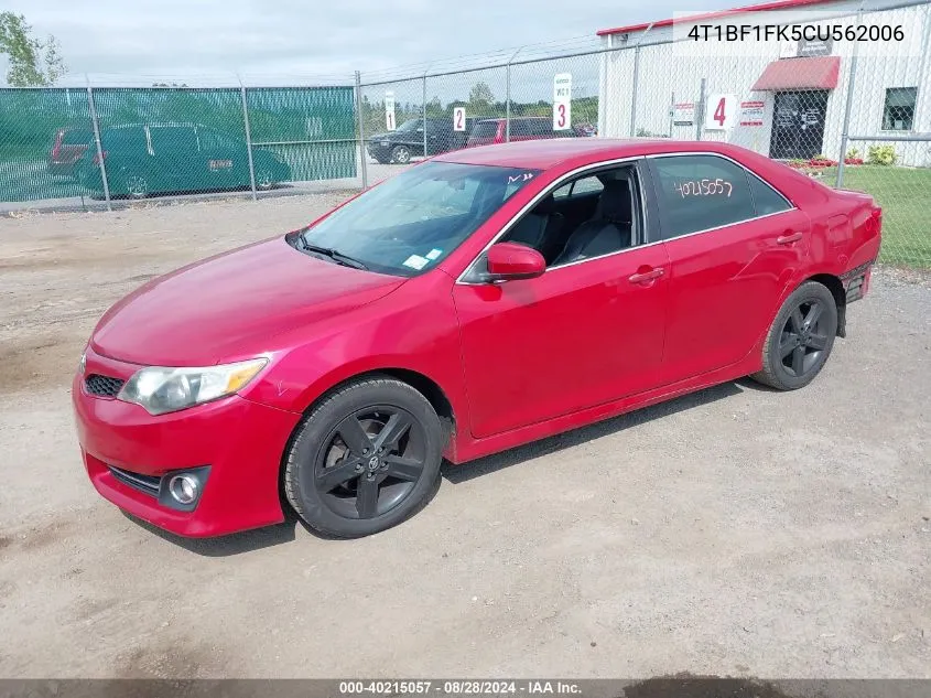 4T1BF1FK5CU562006 2012 Toyota Camry Se