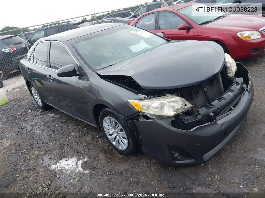 4T1BF1FK1CU038223 2012 Toyota Camry Le