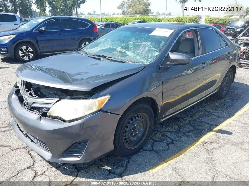 2012 Toyota Camry Le VIN: 4T4BF1FK2CR272117 Lot: 40219115