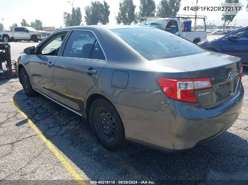 2012 Toyota Camry Le VIN: 4T4BF1FK2CR272117 Lot: 40219115