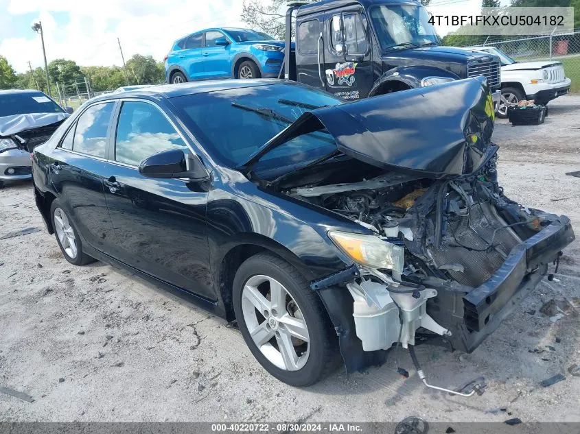 2012 Toyota Camry Se VIN: 4T1BF1FKXCU504182 Lot: 40220722