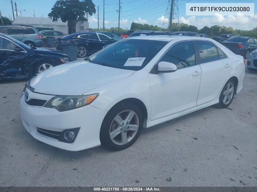 2012 Toyota Camry Se VIN: 4T1BF1FK9CU203080 Lot: 40221785