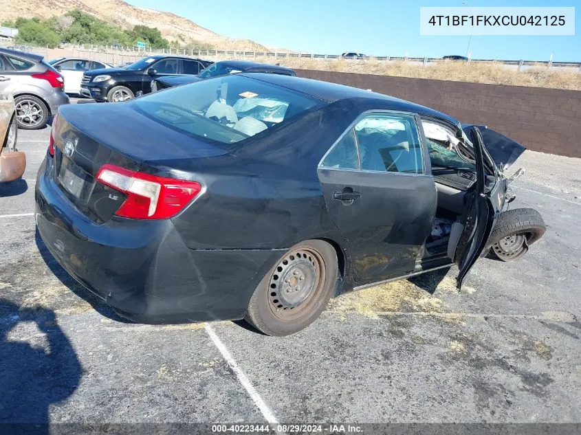 2012 Toyota Camry Le VIN: 4T1BF1FKXCU042125 Lot: 40223444