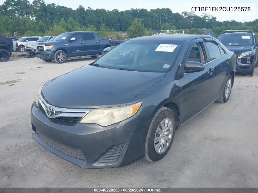 4T1BF1FK2CU125578 2012 Toyota Camry Le