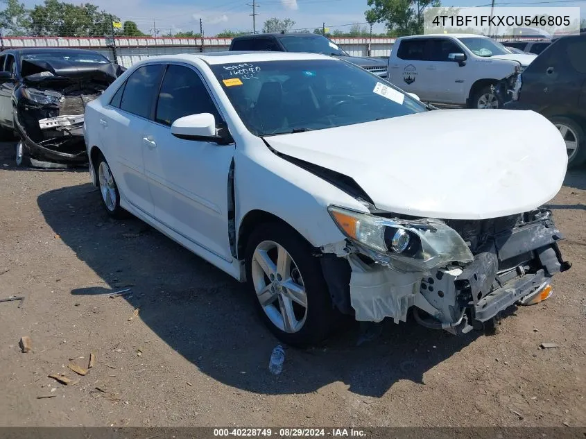 2012 Toyota Camry Se VIN: 4T1BF1FKXCU546805 Lot: 40228749