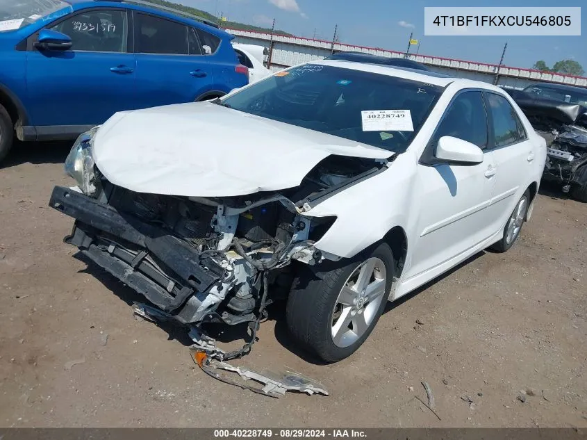 4T1BF1FKXCU546805 2012 Toyota Camry Se