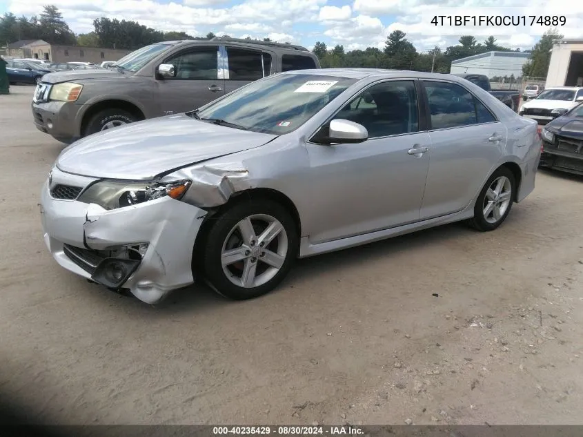 4T1BF1FK0CU174889 2012 Toyota Camry Se