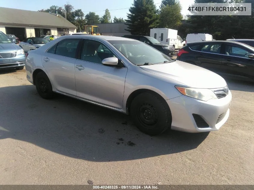 4T4BF1FK8CR180431 2012 Toyota Camry Le