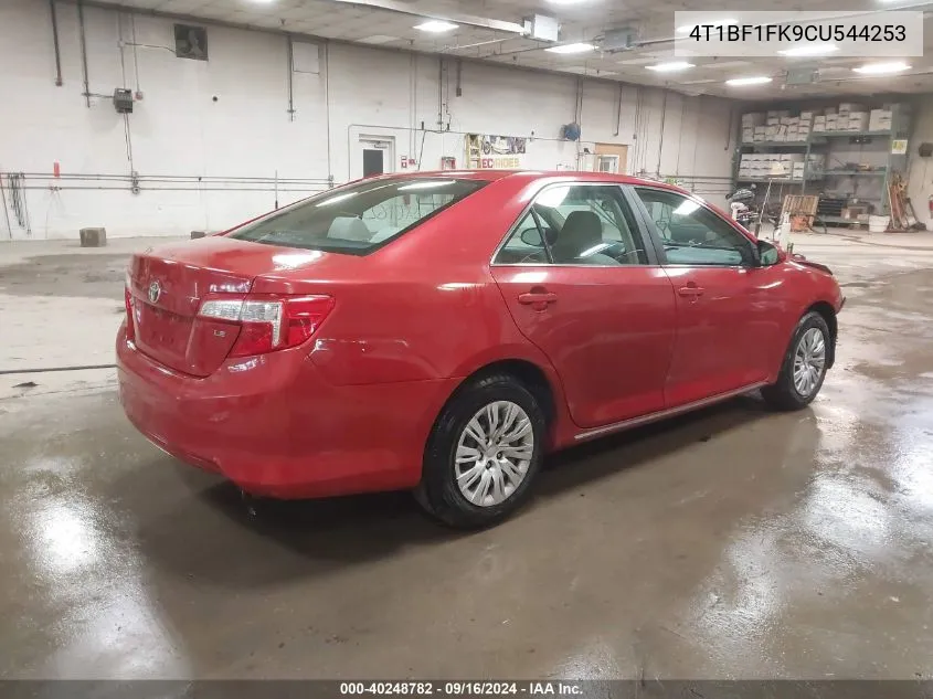 2012 Toyota Camry L/Le/Se/Se Limited Edition/Xle VIN: 4T1BF1FK9CU544253 Lot: 40248782