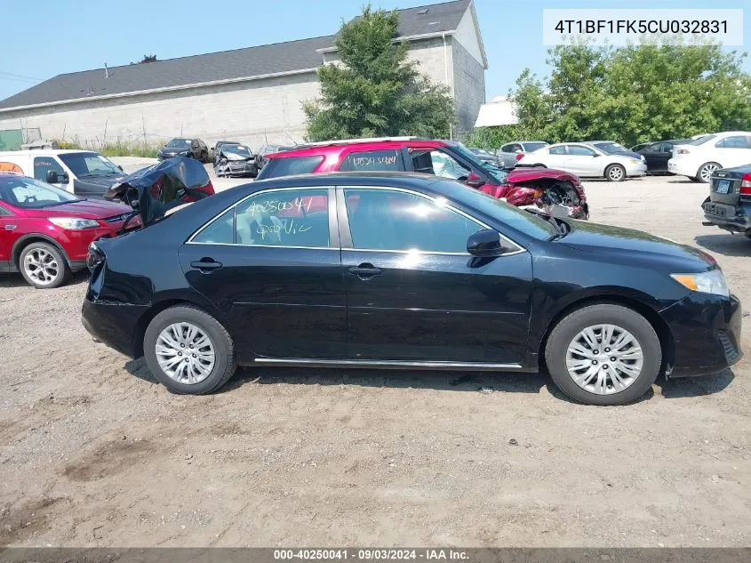 2012 Toyota Camry Le VIN: 4T1BF1FK5CU032831 Lot: 40250041