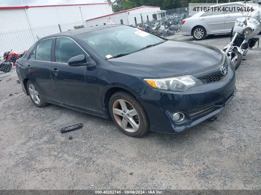 4T1BF1FK4CU196166 2012 Toyota Camry Se