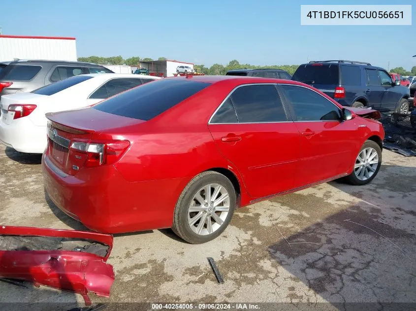 4T1BD1FK5CU056651 2012 Toyota Camry Hybrid Xle