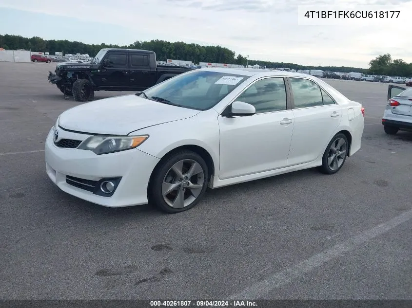 2012 Toyota Camry Se Limited Edition VIN: 4T1BF1FK6CU618177 Lot: 40261807