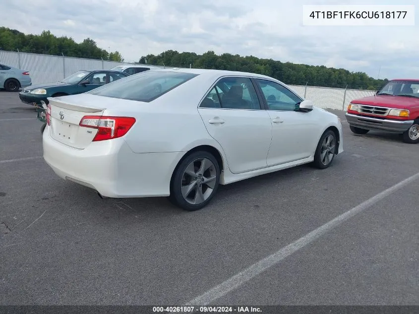 2012 Toyota Camry Se Limited Edition VIN: 4T1BF1FK6CU618177 Lot: 40261807