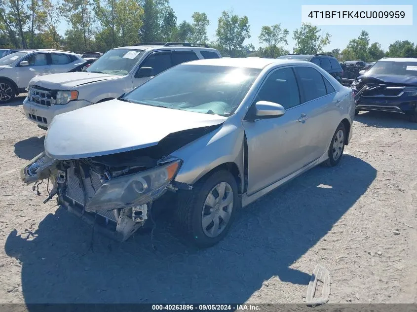 2012 Toyota Camry Se VIN: 4T1BF1FK4CU009959 Lot: 40263896