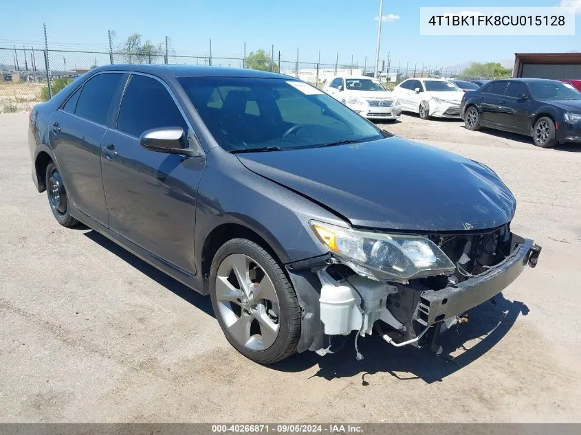 4T1BK1FK8CU015128 2012 Toyota Camry Se V6