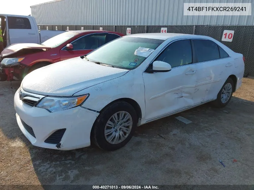 4T4BF1FKXCR269241 2012 Toyota Camry Se/Le/Xle