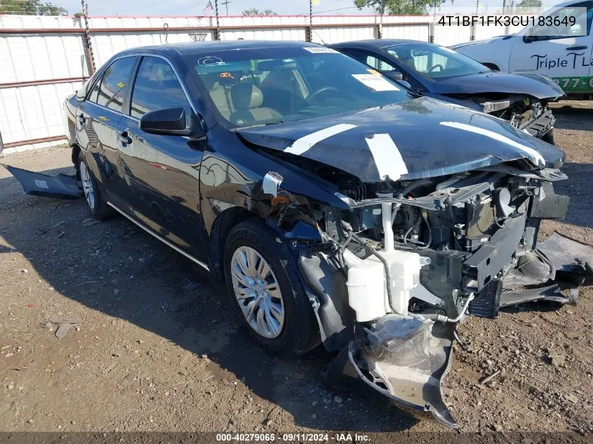 4T1BF1FK3CU183649 2012 Toyota Camry Le