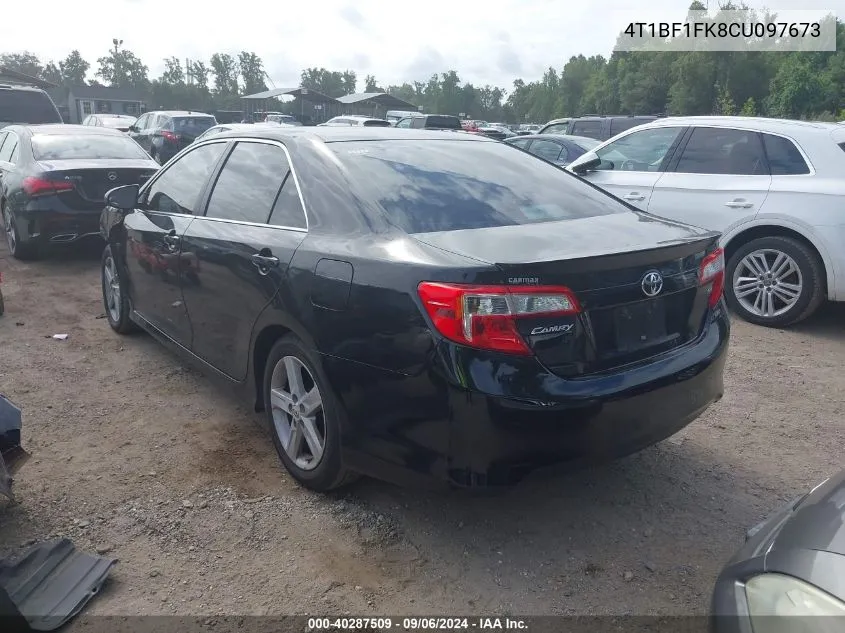 2012 Toyota Camry Se VIN: 4T1BF1FK8CU097673 Lot: 40287509