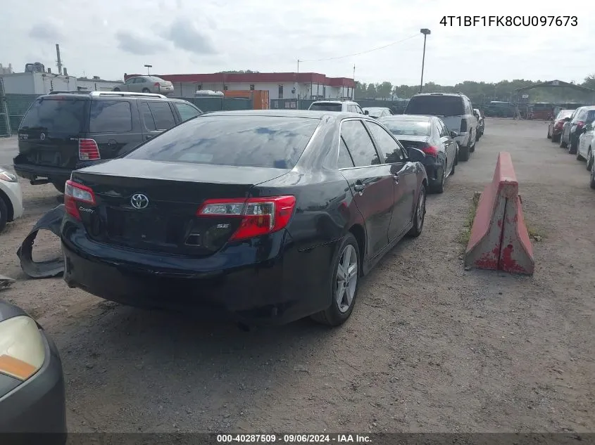 2012 Toyota Camry Se VIN: 4T1BF1FK8CU097673 Lot: 40287509