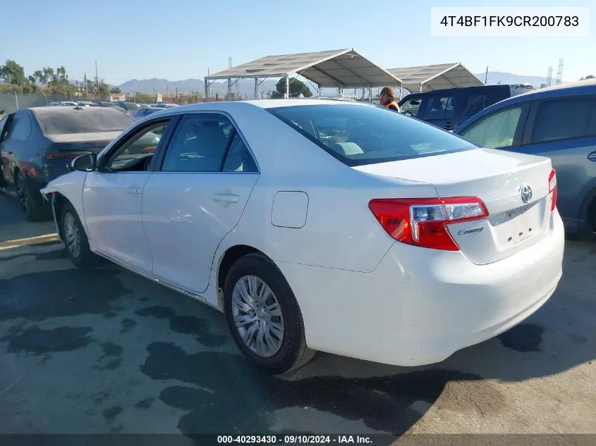 4T4BF1FK9CR200783 2012 Toyota Camry Se/Le/Xle