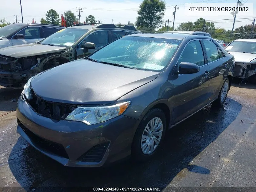 4T4BF1FKXCR204082 2012 Toyota Camry Le