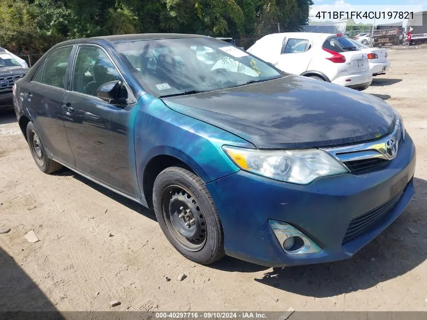 2012 Toyota Camry Le VIN: 4T1BF1FK4CU197821 Lot: 40297716