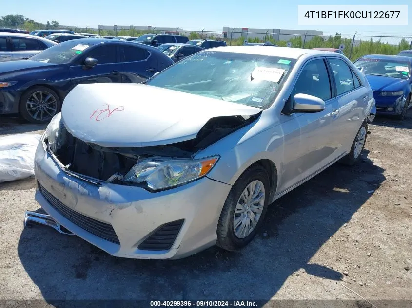 2012 Toyota Camry Se/Le/Xle VIN: 4T1BF1FK0CU122677 Lot: 40299396