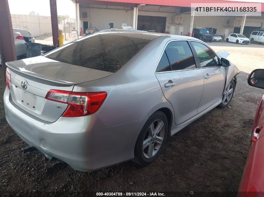 2012 Toyota Camry Se/Le/Xle VIN: 4T1BF1FK4CU168335 Lot: 40304789