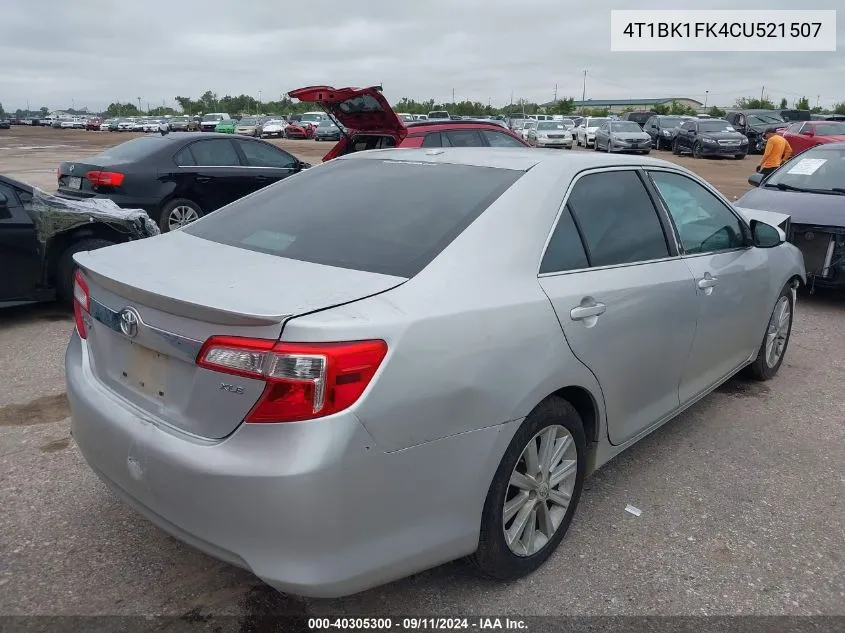 2012 Toyota Camry Se/Xle VIN: 4T1BK1FK4CU521507 Lot: 40305300