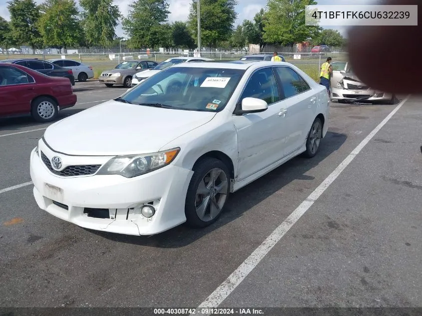 2012 Toyota Camry Se/Le/Xle VIN: 4T1BF1FK6CU632239 Lot: 40308742