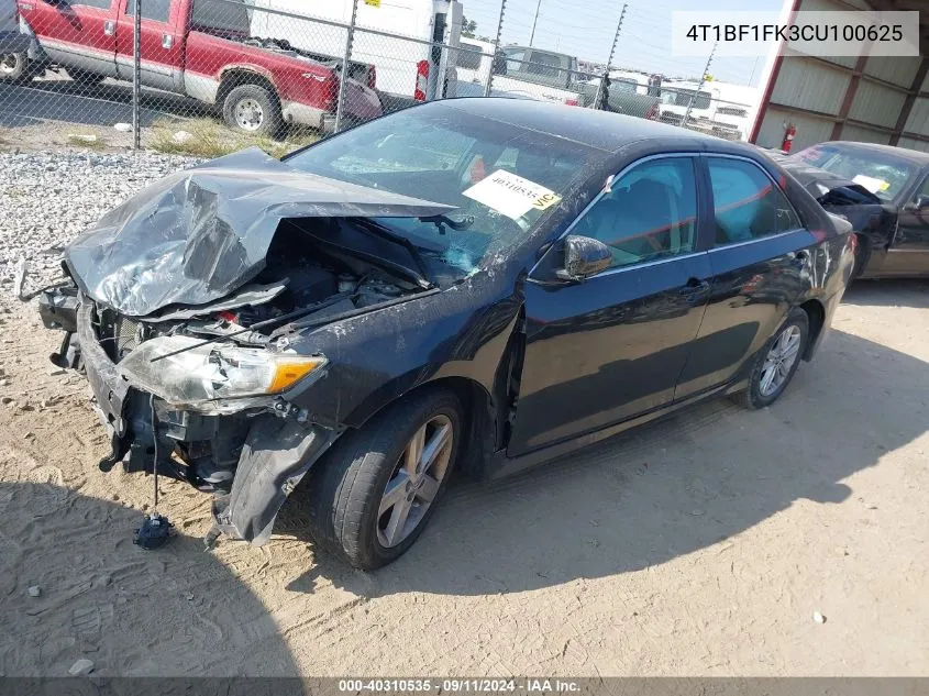 2012 Toyota Camry Se/Le/Xle VIN: 4T1BF1FK3CU100625 Lot: 40310535