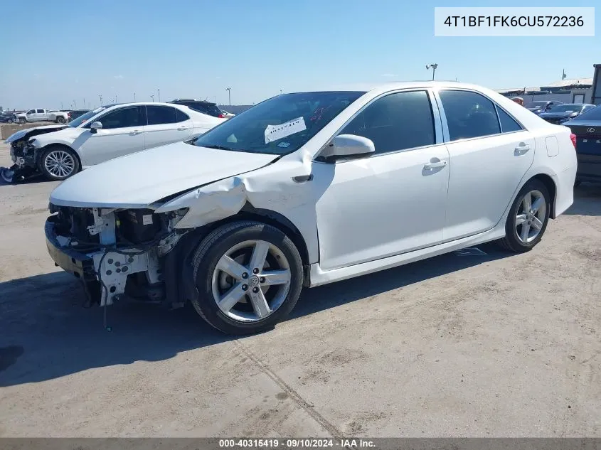 2012 Toyota Camry Se VIN: 4T1BF1FK6CU572236 Lot: 40315419