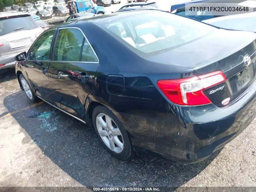 4T1BF1FK2CU034648 2012 Toyota Camry Le